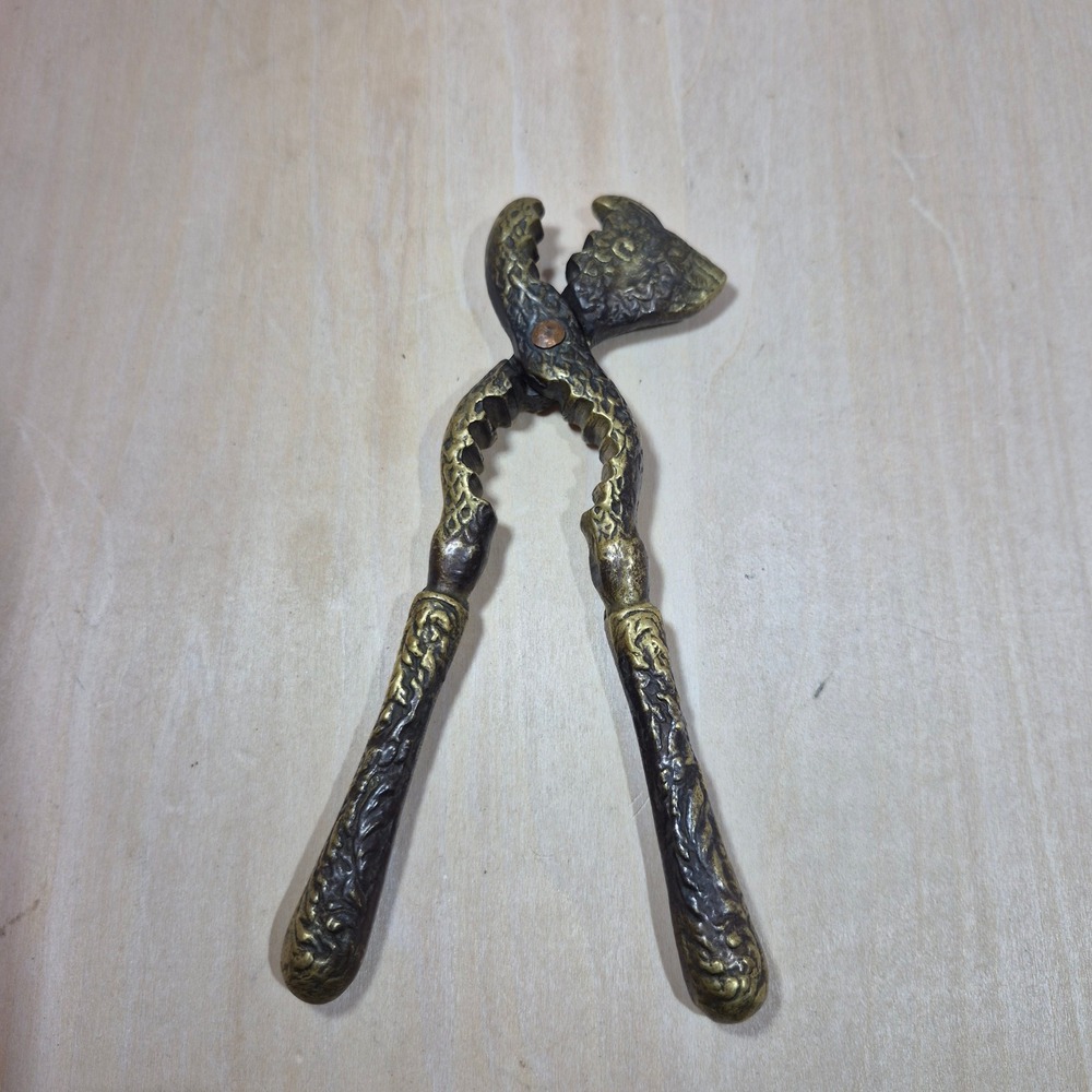 Vintage Solid Brass Dragon Nutcracker Ornate‎ Sea Serpent Mythical Heavy 6 Inch